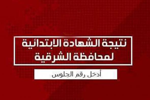 نتيجة الشهادة الابتدائية محافظة الشرقية الترم الثاني 2019 بالاسم ورقم الجلوس