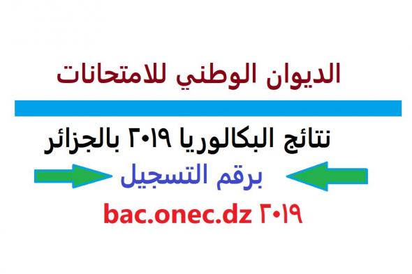 الديوان الوطني للامتحانات: نتائج البكالوريا 2019 بالجزائر برقم التسجيل bac.onec.dz 2019