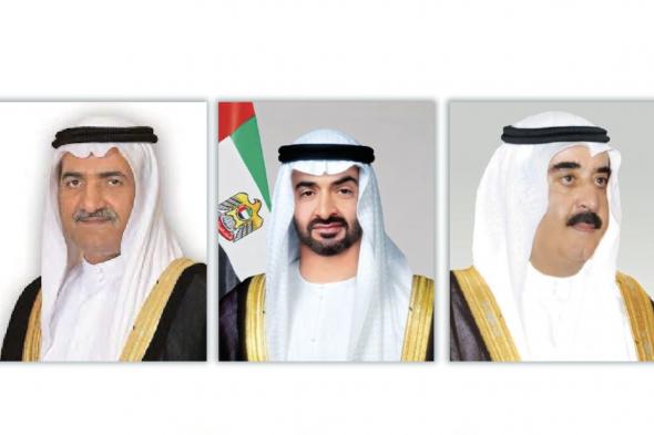 الامارات | رئيس الدولة يستقبل حمد الشرقي وسعود المعلا