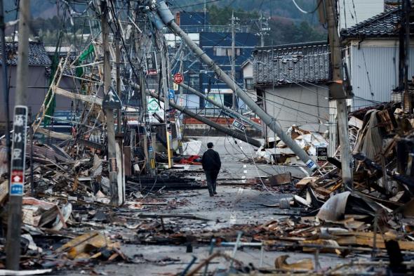 ارتفاع عدد ضحايا زلزال اليابان إلى 92 شخصًا و242 مفقودًا