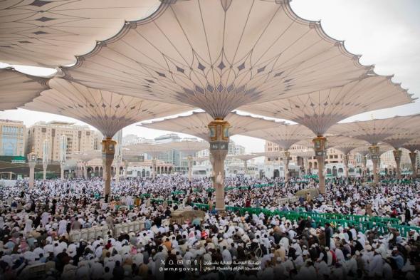 خلال أسبوع.. أكثر من 5 ملايين مصلٍ وزائر للمسجد النبوي