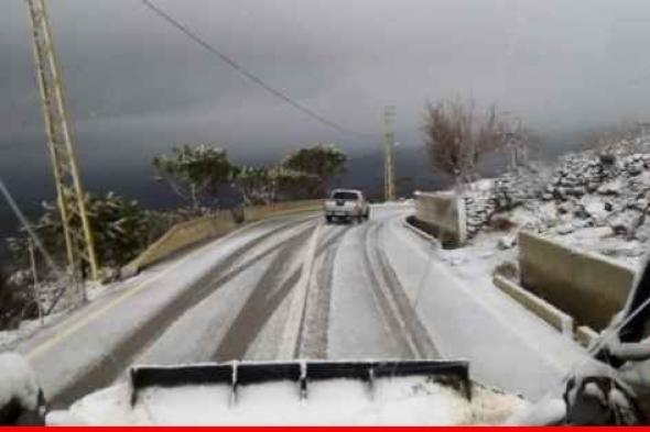 النشرة: طريق شبعا راشيا الوادي سالكة للسيارات الرباعية الدفع بسبب تراكم الثلوج