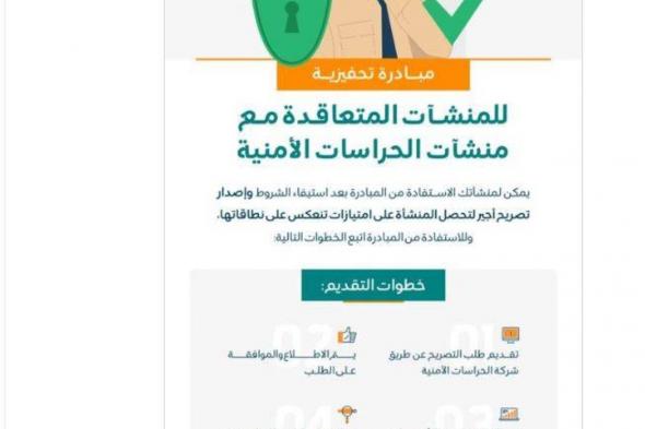 احتساب معامل التوطين لحراس الأمن السعوديين لصالح المنشآت المتعاقدة مع شركات الحراسات