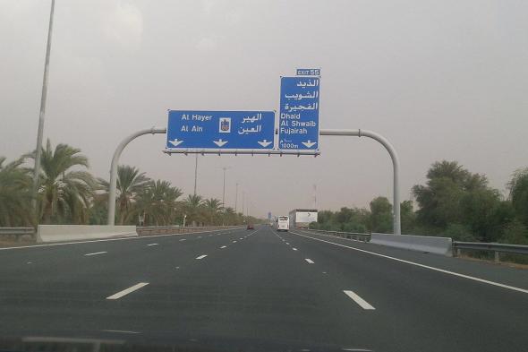 الامارات | تأحير متوقع على شارع دبي العين حتى الساعة 1:00 بعد منتصف الليل