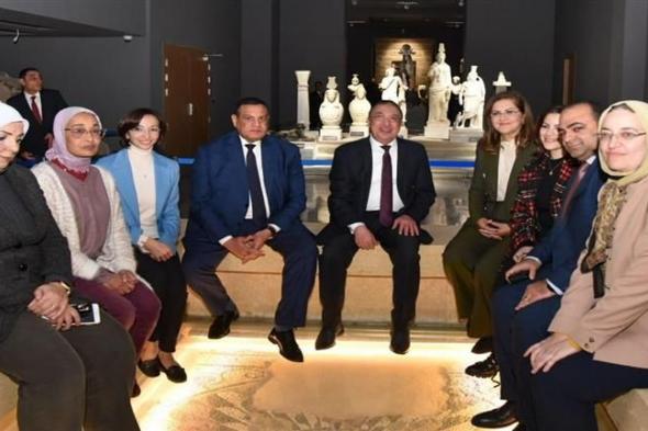 وزيرا التنمية المحلية والتخطيط ومحافظ الإسكندرية يتفقدون مشروع تطوير المتحف اليوناني الروماني