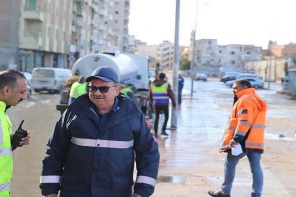 رئيس "صرف صحي الإسكندرية" يتابع كسح أمطار نوة "الكرم" (صور)