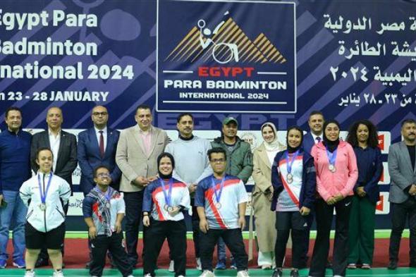 8 ميداليات حصيلة الفراعنة في بطولة مصر الدولية للريشة الطائرة البارالمبي