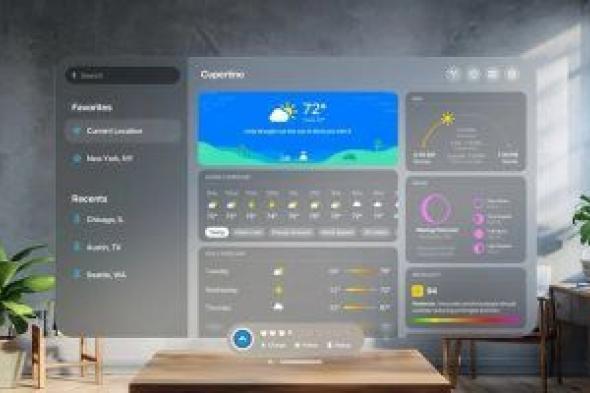 تكنولوجيا: "كرة أرضية ثلاثية الأبعاد".. تعرف على شكل تطبيق الطقس على Vision Pro