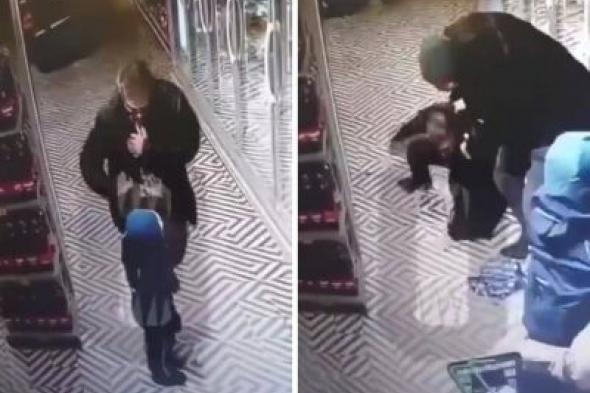 تراند اليوم : شاهد: مسن روسي يضرب طفلا ويسقطه على الأرض وفجأة جاء الرد سريعا من قبل والده