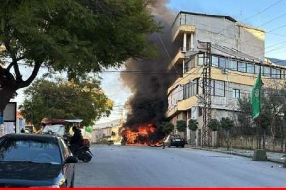 غارة جوية إسرائيلية استهدفت سيارة في مدينة النبطية