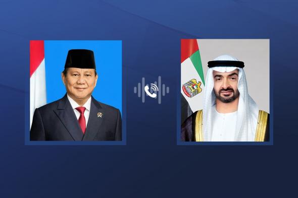 الامارات | رئيس الدولة يبحث هاتفياً مع وزير الدفاع الإندونيسي المرشح الرئاسي ..العلاقات الثنائية