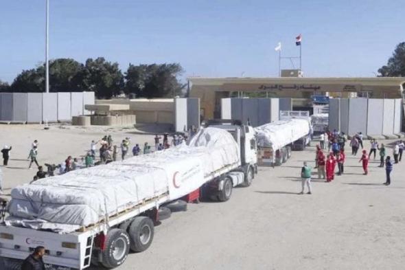 إدخال 243 شاحنة مساعدات إلى غزة من ميناء رفح