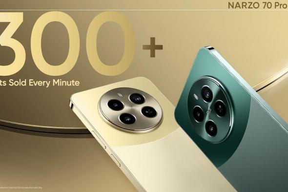 تكنولوجيا: ارتفاع مبيعات Realme Narzo 70 Pro 5G بنسبة 338 بالمئة في عرض البيع المبكرة