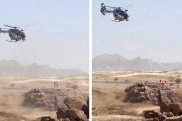 تراند اليوم : شاهد.. فيديو جديد لمحاولة إنقاذ مواطنين احتجزا في سيول بيشة بطائرة هليكوبتر