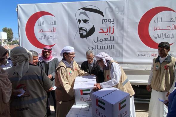 الخليج اليوم .. متطوعو الهلال الأحمر الإماراتي يواصلون نشر الخير في الأردن حتى الأيام الأخيرة من رمضان