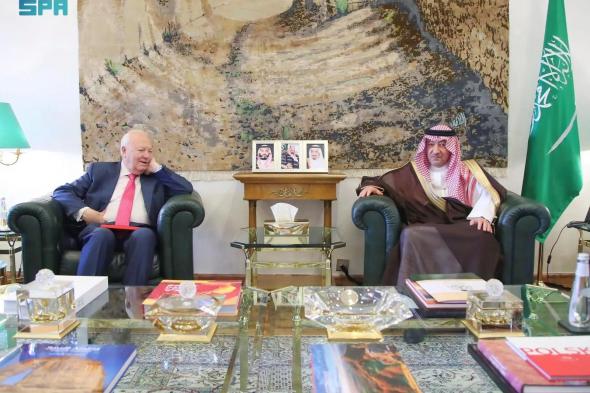 السعودية | نائب وزير الخارجية يستقبل الممثل السامي لتحالف الحضارات التابع للأمم المتحدة