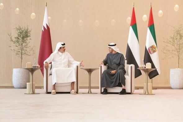 محمد بن زايد وتميم بن حمد: الإمارات وقطر تدعمان المبادرات الهادفة لوقف التصعيد وحماية المدنيين