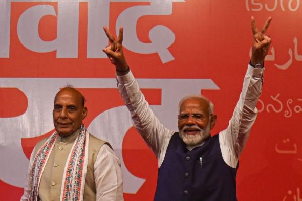 مودي يعلن فوزه في الانتخابات الهندية.. والحزب يخسر الأغلبية