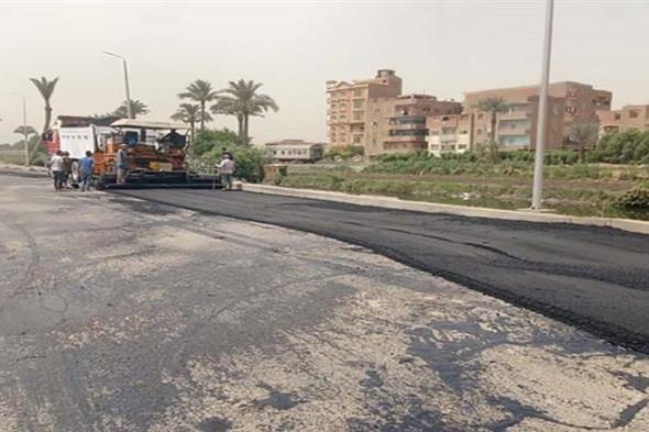 يربط بـ"طريق مصر أسيوط الزراعي".. صورة ترصد تطوير طريق أبو ربع في البدرشين بالجيزة