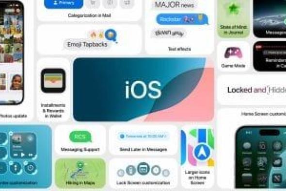 تكنولوجيا: أبل تعلن رسميًا عن نظام التشغيل iOS 18 مع ميزات جديدة.. احصل عليه اليوم