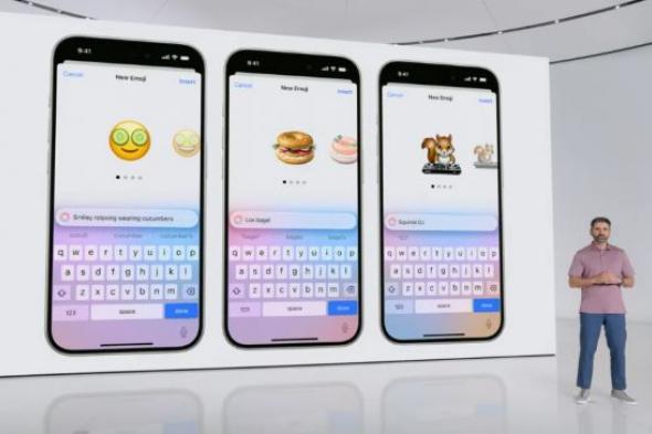 تكنولوجيا: ابل تقدم Genmoji لإبتكار رموز تعبيرية جديدة بتقنية الذكاء الإصطناعي #WWDC24