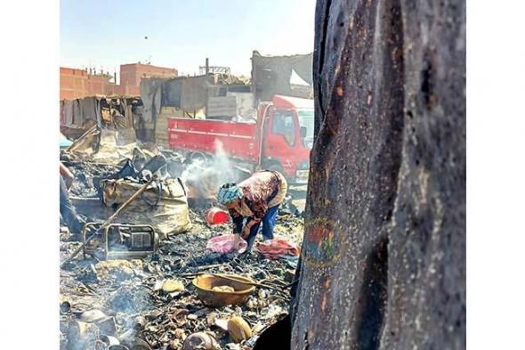أهالي حريق منطقة الزرايب بالبراجيل: النار دمرت حياتنا وأكل عشينا (فيديو وصور)