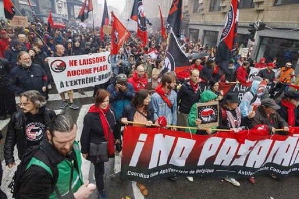 آلاف البلجيكيين يحتجون ضد اليمين المتطرف