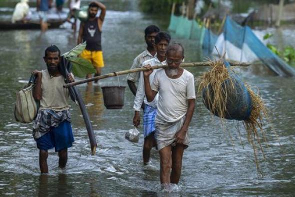 ارتفاع حصيلة ضحايا الفيضانات بولاية آسام الهندية إلى 37 قتيلًا