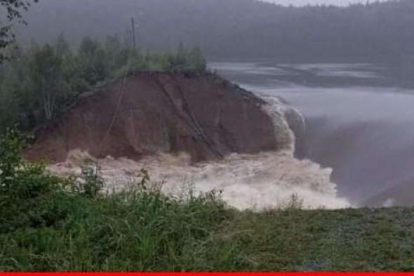 الأمطار الغزيرة تتسبب في انهيار جزء من سد وسط روسيا